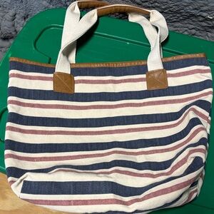 Sonoma Multicolor Striped Tote Bag